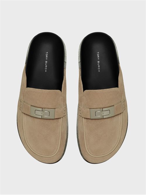 Suede slip-on mule with T buckle TORY BURCH | 177967256